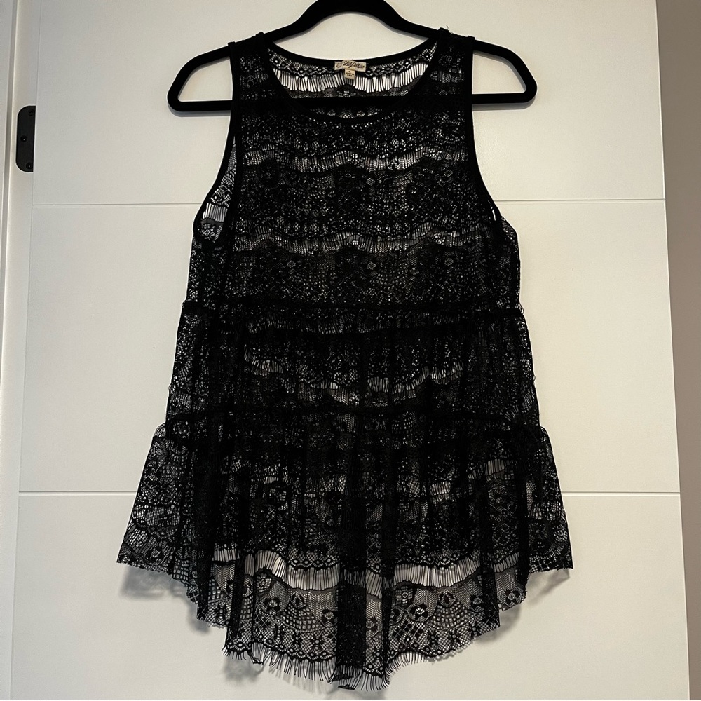 Lily White | Lace Tank Top/Coverup